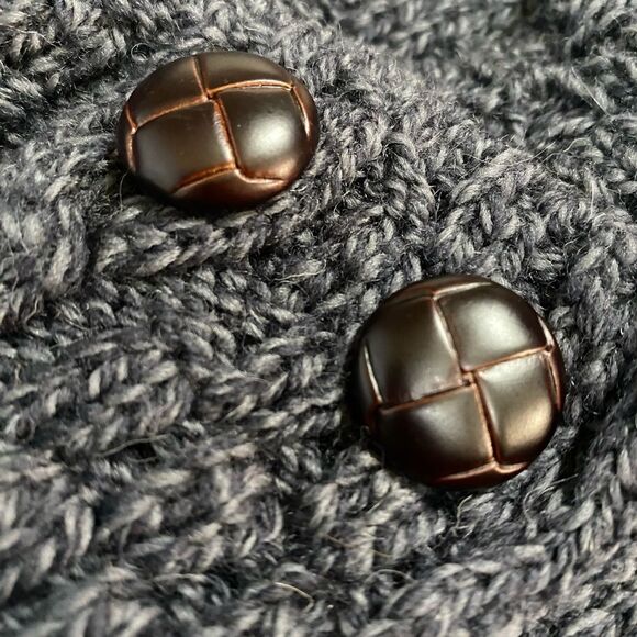 Aran Craft Fisherman Cable Knit Poncho Gray Irish Soft Merino Wool OS Nautical - Picture 4 of 13